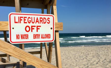 Jersey Shore beach file lifeguards water